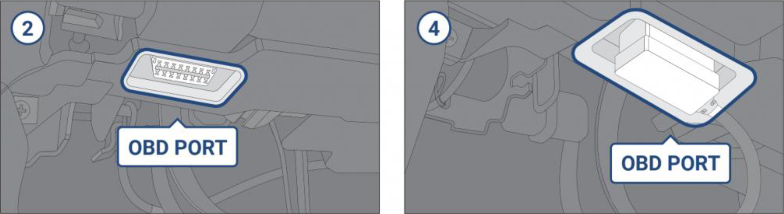 OBD port 2, 4